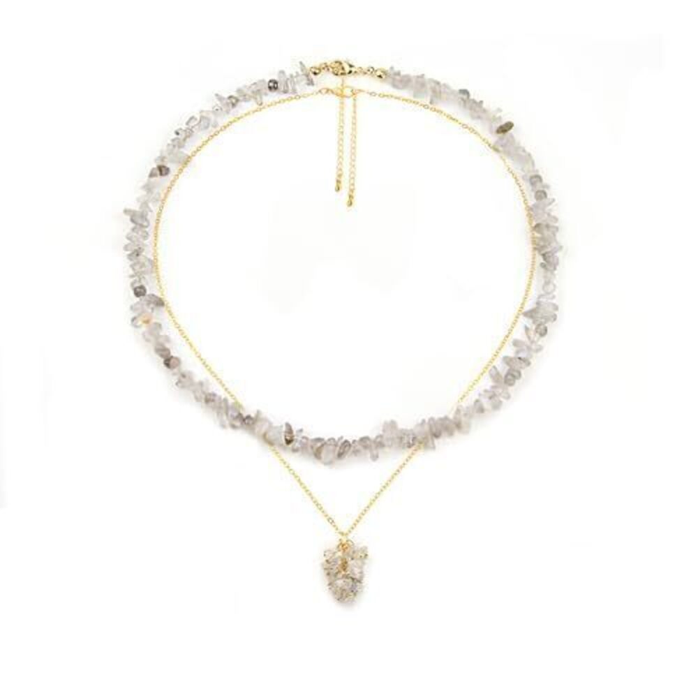 7633 Labradorite Necklace Beaded Necklaces Handmade Natural Stone Raw